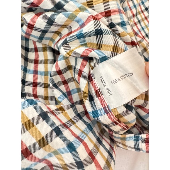 ORVIS Country Twill Checkered Button Down Long Sleeve Shirt Men's Medium - Picture 11 of 12